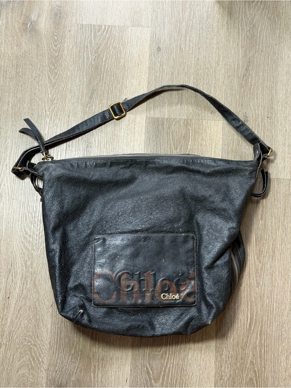 Chloe Eclipse Distressed Leather Shoulder Bag PROJECT